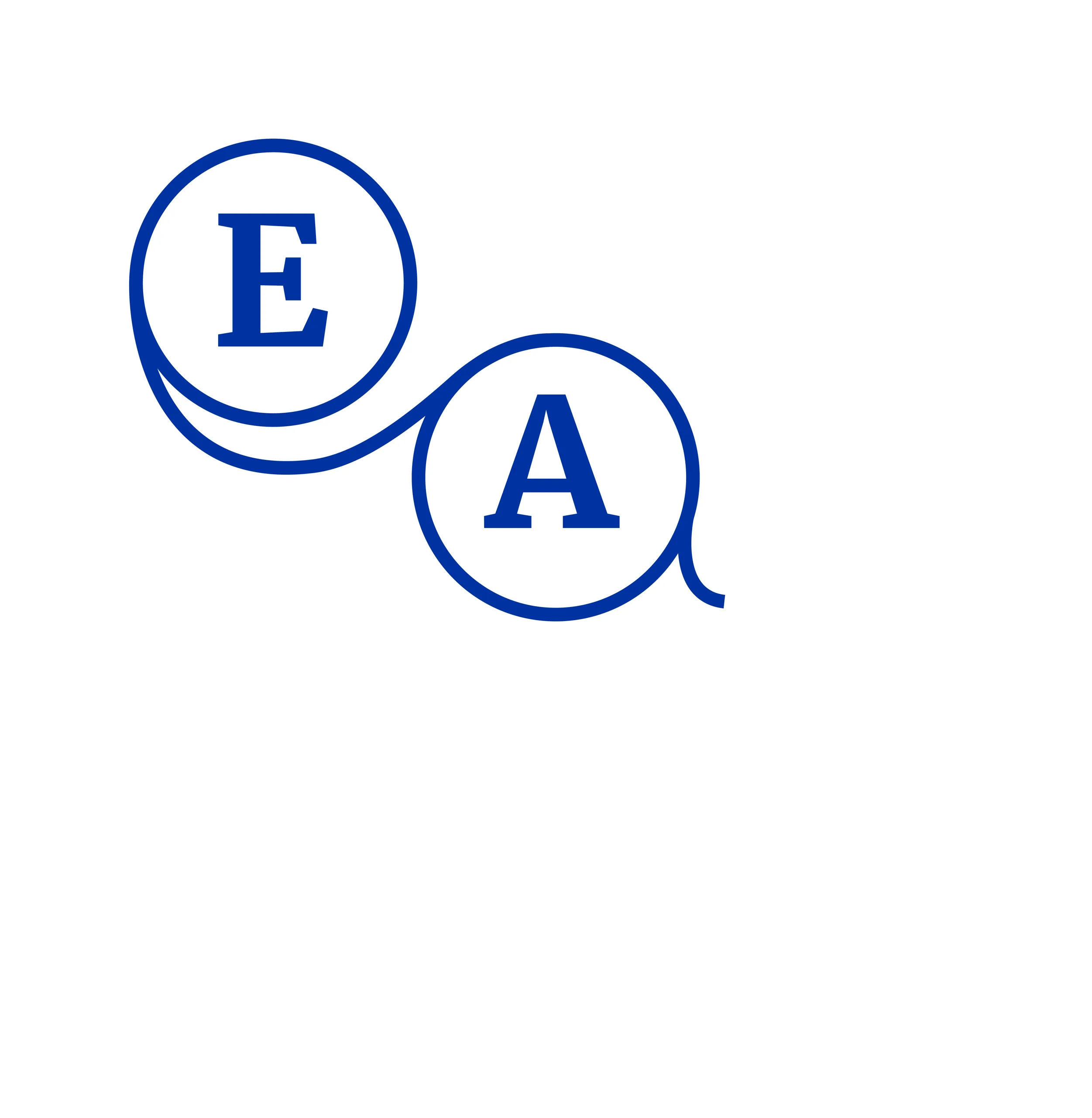 BE-EA logo in blue with white circle